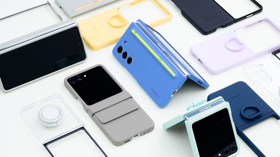 Explore the playful design of the new line of cases for the Galaxy Z Fold5 and Z Flip5 phones